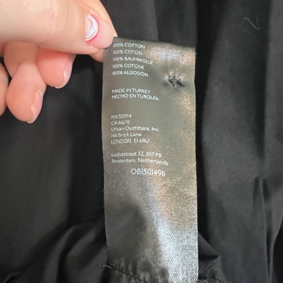 Anthropologie Maeve Poplin Button Down Black Shirt Small - Picture 7 of 7